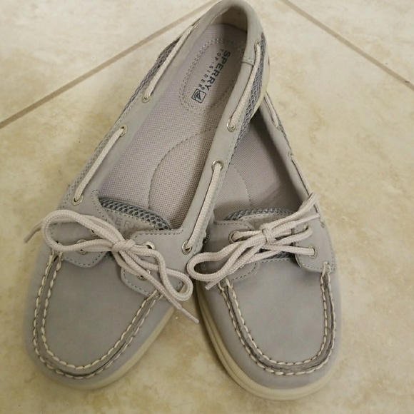 womens gray sperry shoes
